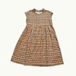 画像をギャラリービューアに読み込む, French sleeve one-piece / Kago brown
