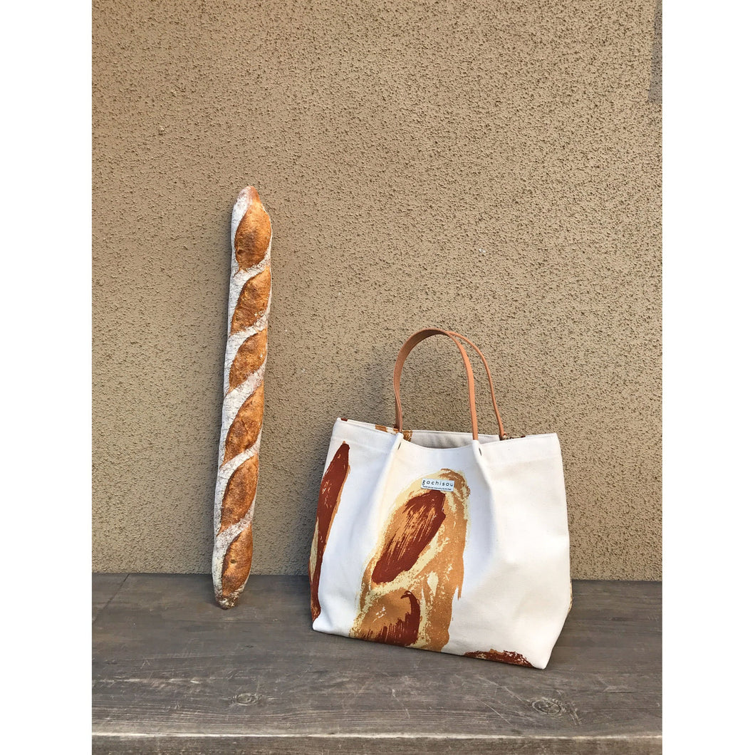 Canvas&leather tote bag