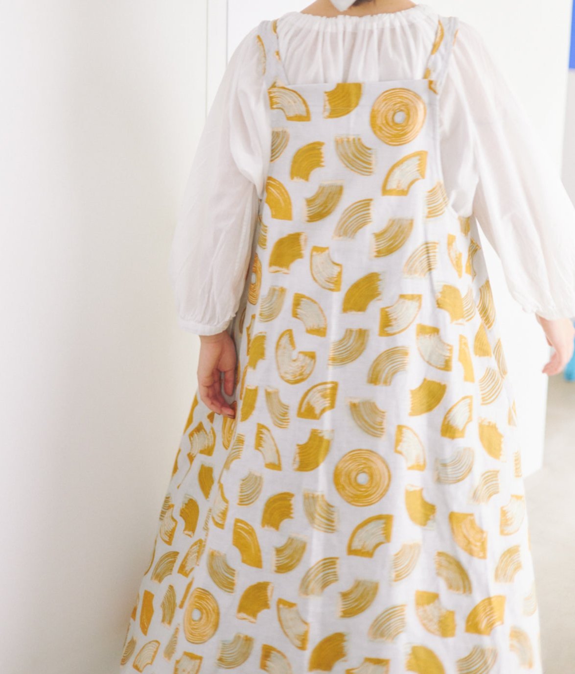 2way apron one-piece linen / Baumkuchen – gochisou