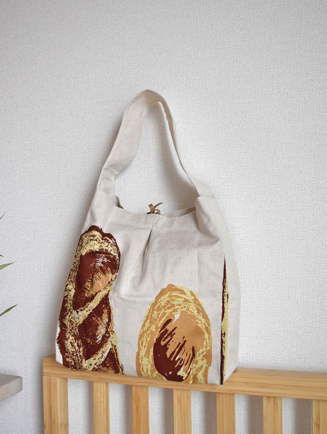 Shopping shoulder bag / linen cotton